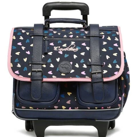Cartable à Roulettes 38 Cm Vintage Navy Heart - Cameleon - CP, CE1, CE2 3 Cartable à Roulettes 38 Cm Vintage Navy Heart - Cameleon - CP, CE1, CE2