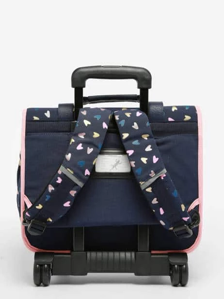 Cartable à Roulettes 38 Cm Vintage Navy Heart - Cameleon - CP, CE1, CE2 6 Cartable à Roulettes 38 Cm Vintage Navy Heart - Cameleon - CP, CE1, CE2 – Image 4
