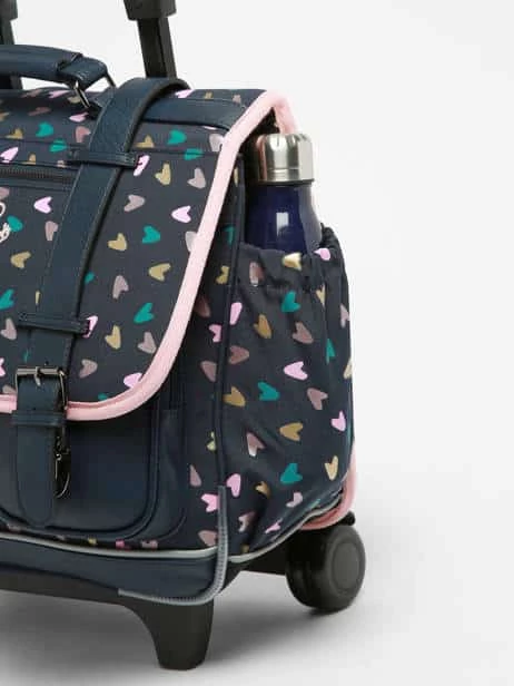 Cartable à Roulettes 38 Cm Vintage Navy Heart - Cameleon - CP, CE1, CE2 4 Cartable à Roulettes 38 Cm Vintage Navy Heart - Cameleon - CP, CE1, CE2 – Image 2