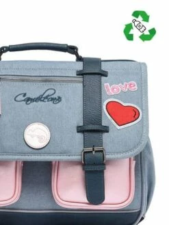 Cartable 38 Cm Vintage Jeans Love- Caméléon - CP CE1 CE2 -cadeaux boutique 984997