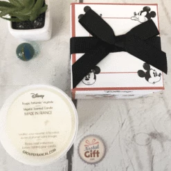 Bougie Mickey 1928 Et Son Coffret Cadeau - Parfum Végétal -cadeaux boutique Bougie coffret Mickey dessus