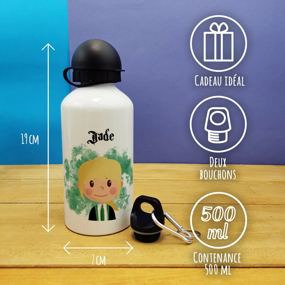 Gourde Personnalisée - Petite Sorcière - Cadeau Rentrée Scolaire Pourfille 5 Gourde Personnalisée - Petite Sorcière - Cadeau Rentrée Scolaire Pourfille – Image 3