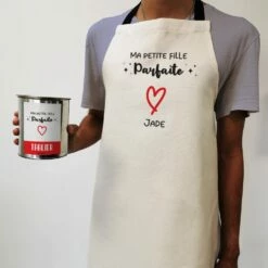 Tablier De Cuisine "Ma Petite Fille Parfaite" - Cadeau Grand Père Et Grand Mère -cadeaux boutique Ma petite fille parfaite tablier cuisine porte homme