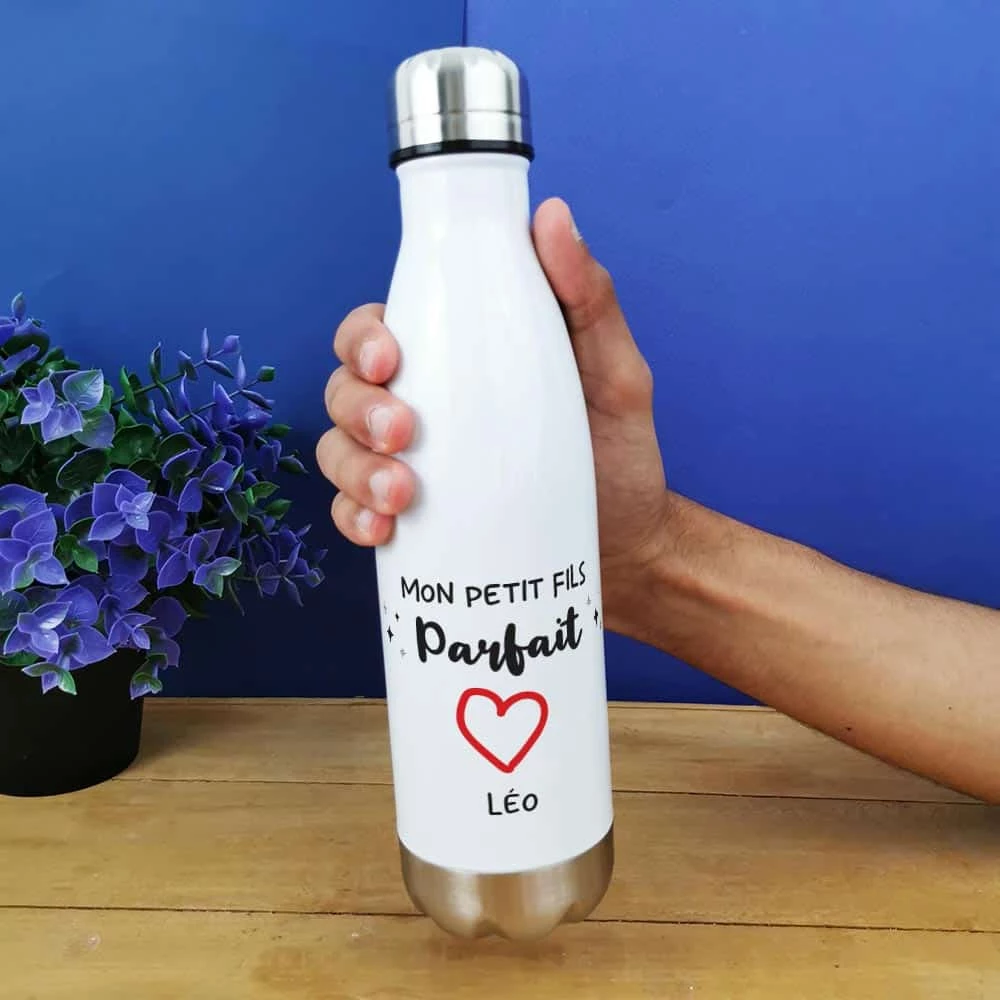 Bouteille Isotherme 500ml"Mon Petit Fils Parfait" - Cadeau Mamie,papy Personnalisé 3 Bouteille Isotherme 500ml"Mon Petit Fils Parfait" - Cadeau Mamie,papy Personnalisé