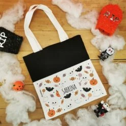 Sac Bonbon Personnalisé Halloween -cadeaux boutique Pattern halloween sac halloween haut