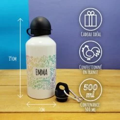 Gourde Personnalisée - Arc En Ciel - Cadeau Rentrée Scolaire Pour Enfant 8 Gourde Personnalisée - Arc En Ciel - Cadeau Rentrée Scolaire Pour Enfant -cadeaux boutique Rentree scolaire Anniversaire le prenom de votre enfant Arc en Ciel gourde petite informations