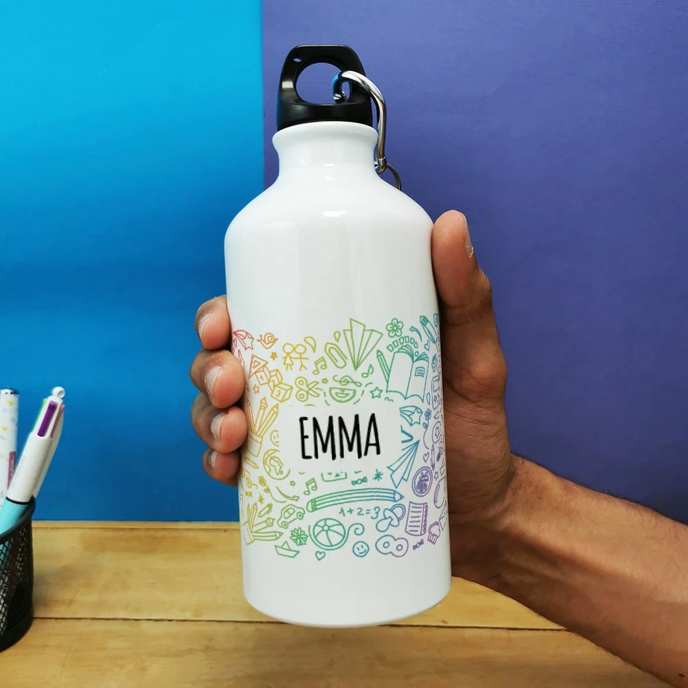 Gourde Personnalisée - Arc En Ciel - Cadeau Rentrée Scolaire Pour Enfant 6 Gourde Personnalisée - Arc En Ciel - Cadeau Rentrée Scolaire Pour Enfant – Image 4