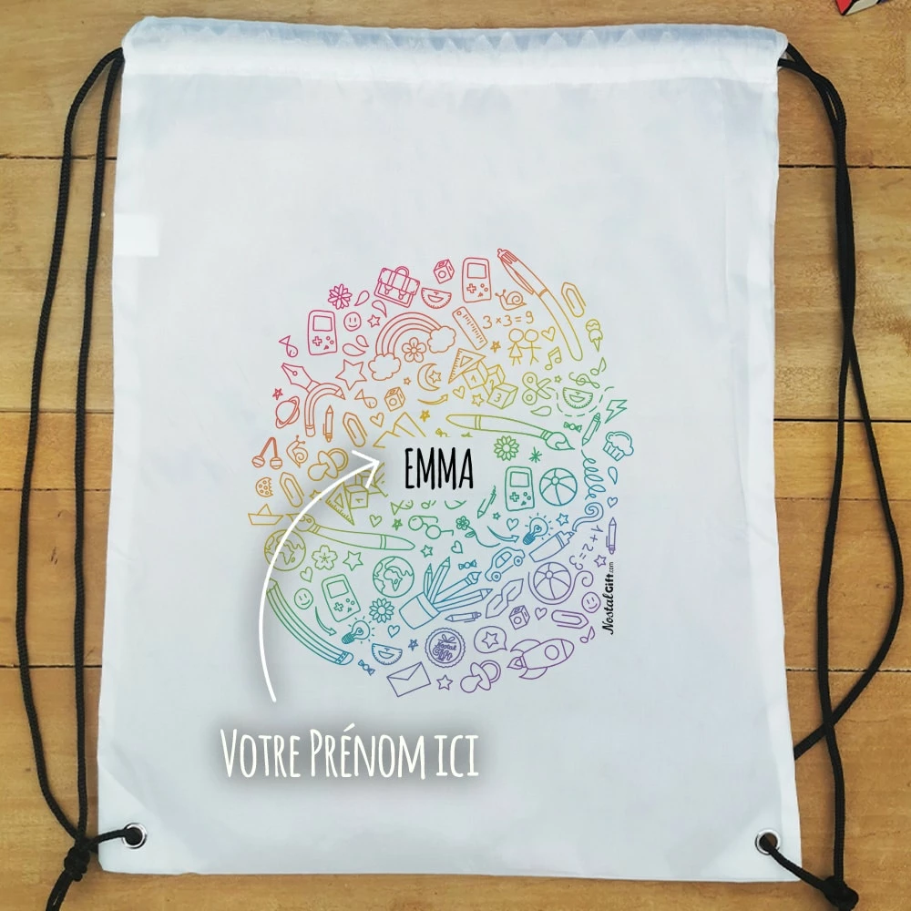 Sac à Dos Sport Personnalisé : Gym, Piscine... - Arc En Ciel 6 Sac à Dos Sport Personnalisé : Gym, Piscine... - Arc En Ciel – Image 4