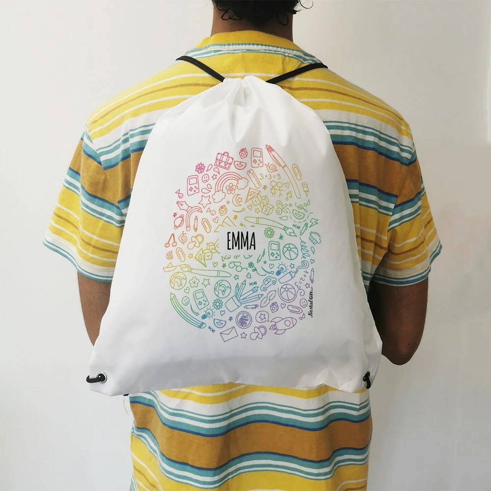 Sac à Dos Sport Personnalisé : Gym, Piscine... - Arc En Ciel 4 Sac à Dos Sport Personnalisé : Gym, Piscine... - Arc En Ciel – Image 2