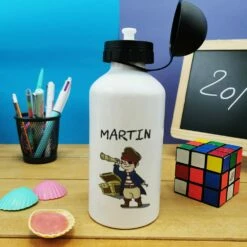 Boîte à Goûter & Gourde Enfant PersonnaliséesPirate -cadeaux boutique Rentree scolaire Anniversaire le prenom de votre enfant Pirate ensemble boite gourde gourde