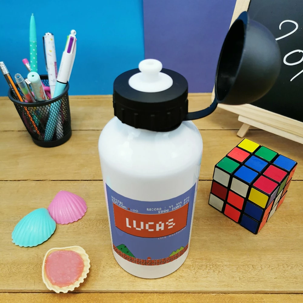 Gourde Personnalisée - Retrogaming - Cadeau Rentrée Pour Garçon 4 Gourde Personnalisée - Retrogaming - Cadeau Rentrée Pour Garçon – Image 2