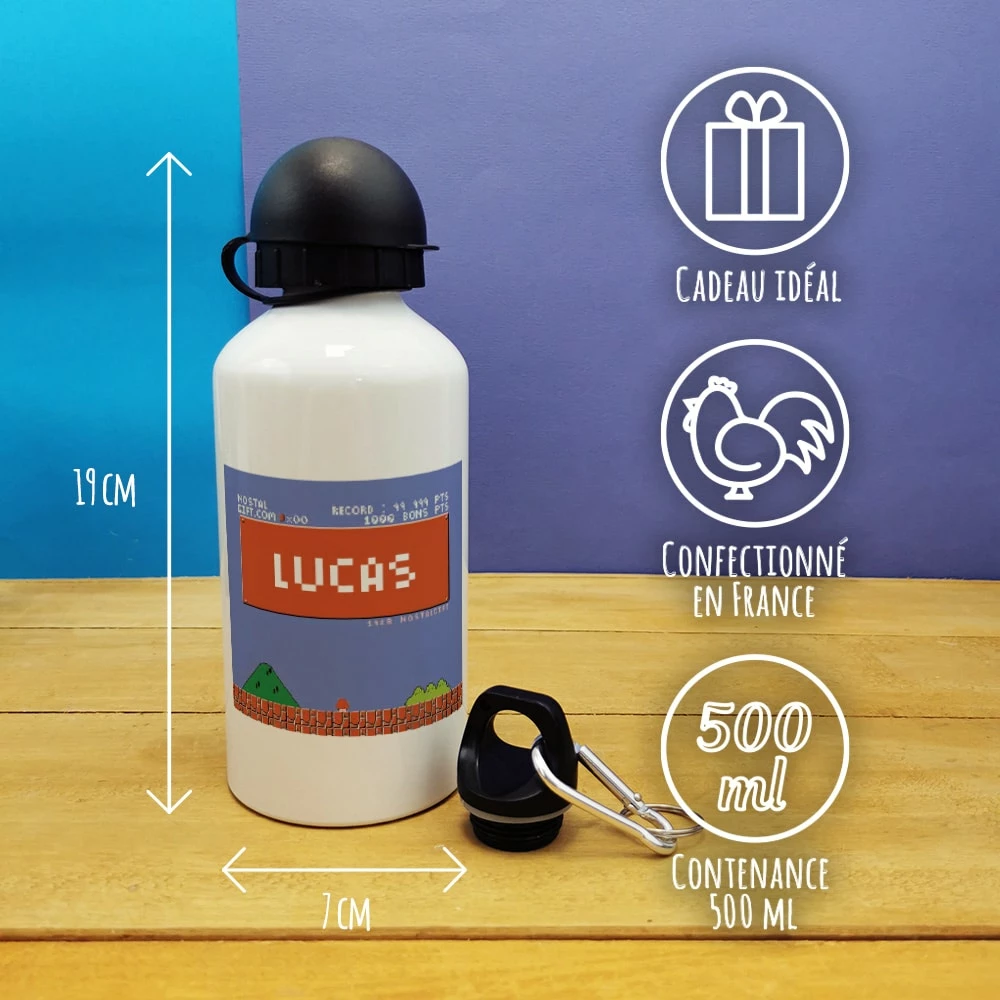 Gourde Personnalisée - Retrogaming - Cadeau Rentrée Pour Garçon 5 Gourde Personnalisée - Retrogaming - Cadeau Rentrée Pour Garçon – Image 3