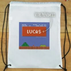 Sac à Dos Sport Personnalisé : Gym, Piscine... - Retrogaming - Cadeaugarçon 9 Sac à Dos Sport Personnalisé : Gym, Piscine... - Retrogaming - Cadeaugarçon -cadeaux boutique Rentree scolaire Anniversaire le prenom de votre enfant Retrogaming sac a cordon plat