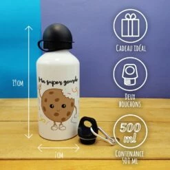 Gourde - Cookie 8 Gourde - Cookie -cadeaux boutique Rentree scolaire Anniversaire prenom de votre enfant Cookie gourde petite informations