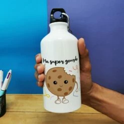 Gourde - Cookie 9 Gourde - Cookie -cadeaux boutique Rentree scolaire Anniversaire prenom de votre enfant Cookie gourde petite main