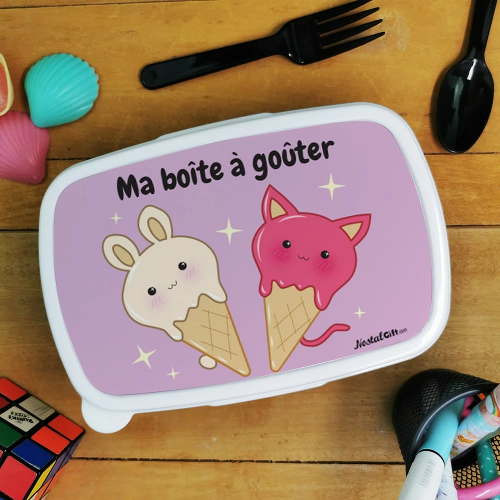 Boîte à Goûter Enfant - Glaces Kawaii 3 Boîte à Goûter Enfant - Glaces Kawaii