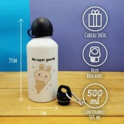 Gourde - Glaces Kawaii 8 Gourde - Glaces Kawaii -cadeaux boutique Rentree scolaire Anniversaire prenom de votre enfant Glaces Kawaii gourde petite informations