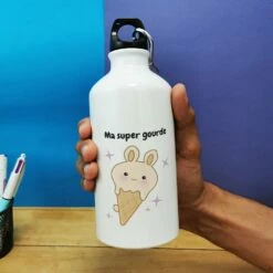 Gourde - Glaces Kawaii 9 Gourde - Glaces Kawaii -cadeaux boutique Rentree scolaire Anniversaire prenom de votre enfant Glaces Kawaii gourde petite main