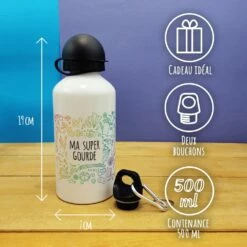 Gourde - Arc En Ciel - Cadeau Rentrée Scolaire Pourfille -cadeaux boutique Rentree scolaire inscription Arc en ciel gourde petite informations