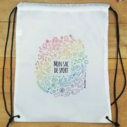 Sac à Dos Sport : Gym, Piscine... - Arc En Ciel - Cadeaufille -cadeaux boutique Rentree scolaire inscription Arc en ciel sac a cordon plat