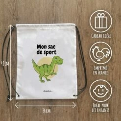 Sac à Dos Sport - Dinosaure - Cadeaugarçon 8 Sac à Dos Sport - Dinosaure - Cadeaugarçon -cadeaux boutique Rentree scolaire inscription Dinosaure sac a cordon informations