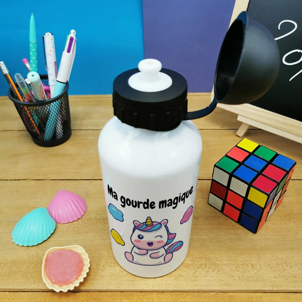 Gourde - Licorne - Cadeau Rentrée Scolaire Pourfille 4 Gourde - Licorne - Cadeau Rentrée Scolaire Pourfille – Image 2