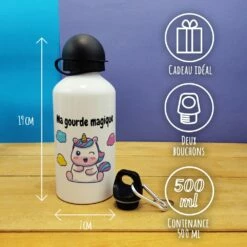 Gourde - Licorne - Cadeau Rentrée Scolaire Pourfille 8 Gourde - Licorne - Cadeau Rentrée Scolaire Pourfille -cadeaux boutique Rentree scolaire inscription Licorne gourde petite informations
