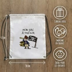 Sac à Dos Sport : Gym, Piscine... - Pirate - Cadeaugarçon 8 Sac à Dos Sport : Gym, Piscine... - Pirate - Cadeaugarçon -cadeaux boutique Rentree scolaire inscription Pirate sac a cordon informations