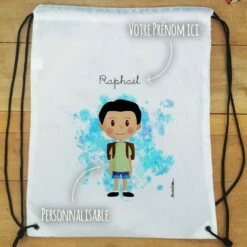 Sac à Dos Sport Personnalisé: Gym, Piscine... - Petit écolier - Cadeaugarçon 10 Sac à Dos Sport Personnalisé: Gym, Piscine... - Petit écolier - Cadeaugarçon -cadeaux boutique Rentree scolaire le prenom de votre enfant Petit ecolier sac a cordon plat
