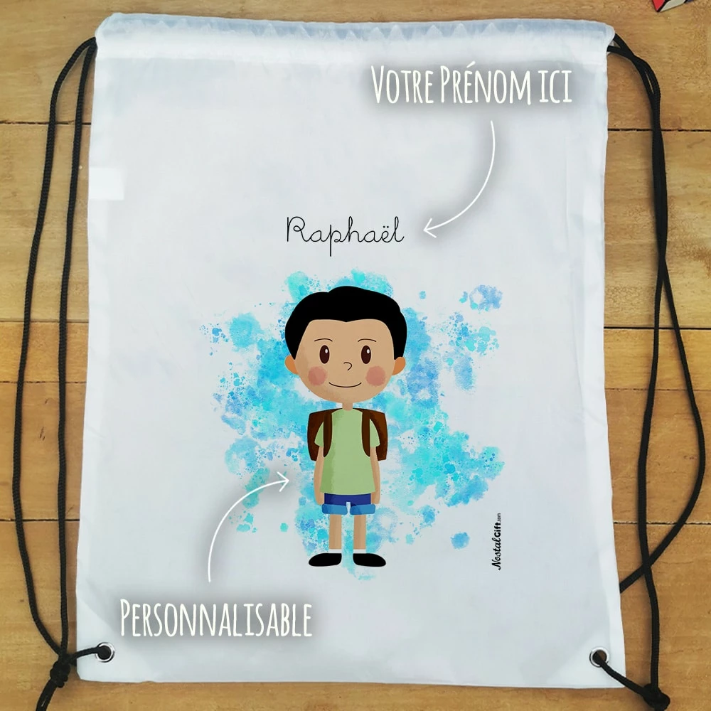 Sac à Dos Sport Personnalisé: Gym, Piscine... - Petit écolier - Cadeaugarçon 6 Sac à Dos Sport Personnalisé: Gym, Piscine... - Petit écolier - Cadeaugarçon – Image 4