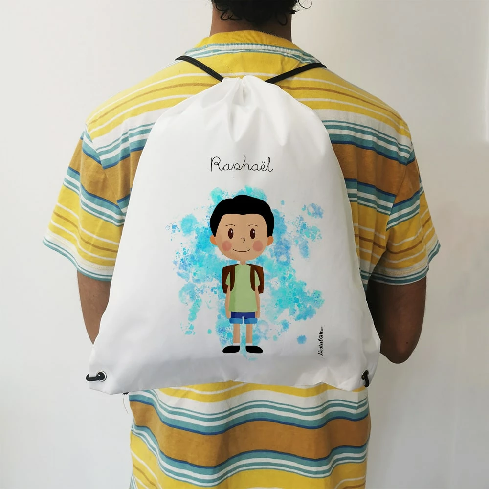 Sac à Dos Sport Personnalisé: Gym, Piscine... - Petit écolier - Cadeaugarçon 4 Sac à Dos Sport Personnalisé: Gym, Piscine... - Petit écolier - Cadeaugarçon – Image 2