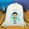 Sac à Dos Sport Personnalisé: Gym, Piscine... - Petit écolier - Cadeaugarçon -cadeaux boutique Rentree scolaire le prenom de votre enfant Petit ecolier sac a cordon rempli