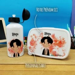 Boîte à Goûter & Gourde Enfant Personnalisées - Petit Sorcier
