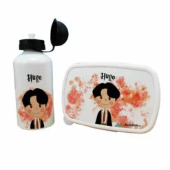 Boîte à Goûter & Gourde Enfant Personnalisées - Petit Sorcier -cadeaux boutique Rentree scolaire le prenom de votre enfant Petit sorcier ensemble boite gourde fond blanc 1