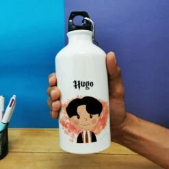 Gourde Personnalisée - Petit Sorcier -cadeaux boutique Rentree scolaire le prenom de votre enfant Petit sorcier gourde petite main 1