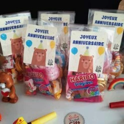 5 Sachets De Bonbons - Anniversaire Enfant - Ours -cadeaux boutique Sachet bonbons ours2
