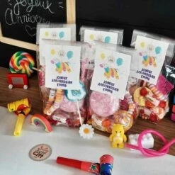 5 Sachets De Bonbons Personnalisés - Anniversaire Licorne Pour Enfant -cadeaux boutique Sachet bonbons pinata perso3