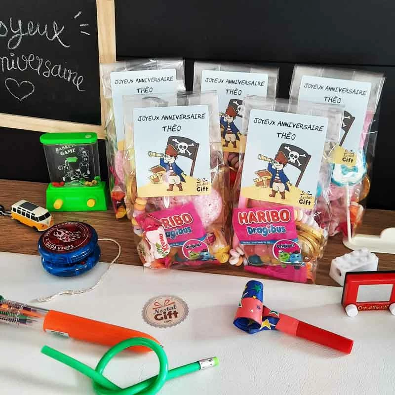 5 Sachets De Bonbons Personnalisés - Joyeux Anniversaire Pirate 5 5 Sachets De Bonbons Personnalisés - Joyeux Anniversaire Pirate – Image 3