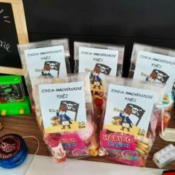 5 Sachets De Bonbons Personnalisés - Joyeux Anniversaire Pirate