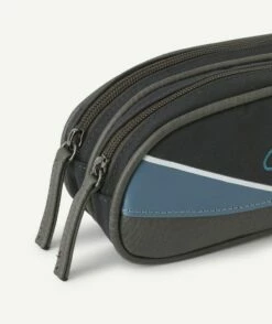 Trousse Vintage Bleu (Blue Badge) - Caméléon - 2 Compartiments -cadeaux boutique Trousse Blue Badge ouverture