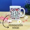 Mug Personnalisable"... + ... = AESD Amour éternel Sans Divorce" -cadeaux boutique aesd avant loin