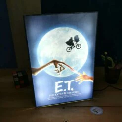 E.T L’extraterrestre - Poster Lumineux - Mural Ou Sur Pied -cadeaux boutique affiche eclairee et