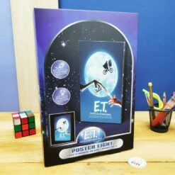 E.T L’extraterrestre - Poster Lumineux - Mural Ou Sur Pied -cadeaux boutique affiche eclairee et boite