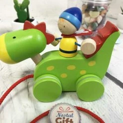 Animal En Bois à Tirer - Dragon Et Chevalier à Tirer