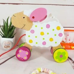 Animal En Bois à Tirer - Susibelle Le Mouton