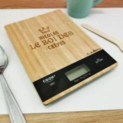 Balance En Bois Prénom Personnalisable - "Le Roi Des ..." -cadeaux boutique balance bois cote prenom roi des