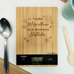 Balance En Bois Prénom Personnalisable - "La Plus Merveilleuse Des Mamans"