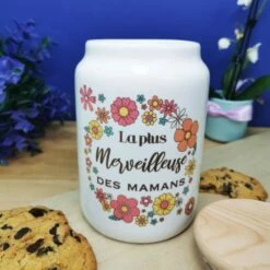 Bocal à Biscuit "La Plus Merveilleuse Des Mamans" - Cadeau Maman -cadeaux boutique bocal cookie merveilleuse maman ouvert 2