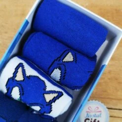 Lot De 5 Paires De Chaussettes Enfant Sonic - Taille 35/38 - Sonic -cadeaux boutique boite chaussette sonic zoom1 2