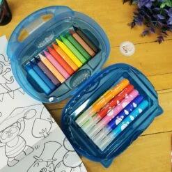 Mallette De Coloriage Premier âge - Maped -cadeaux boutique boite coloriage bleu ouvert